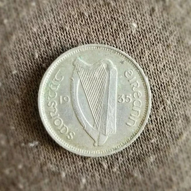 1935 Ireland Republic six 6 Pence KM 5 EF