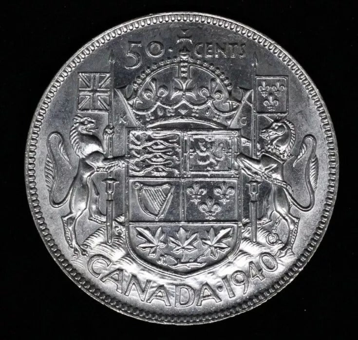 1940 Canada 50 Cents, George VI, High Grade UNC,