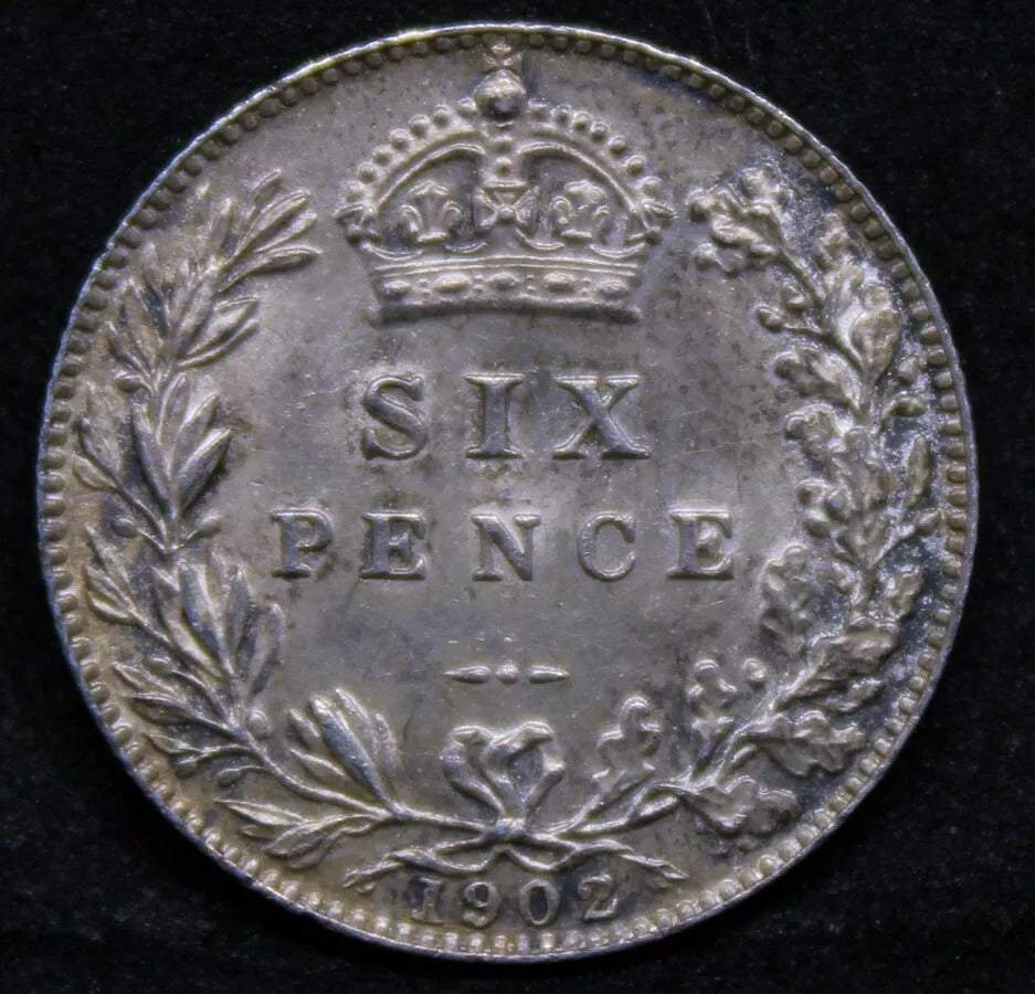 1902 6 Pence , Edward VII. S.3983 UNC