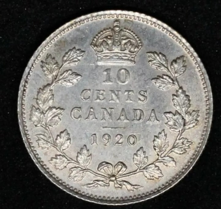 1920 Canada 10 Cents, George V. UNC (KM-23a)