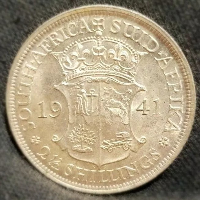 1941 South Africa 1/2 Crown George VI UNC