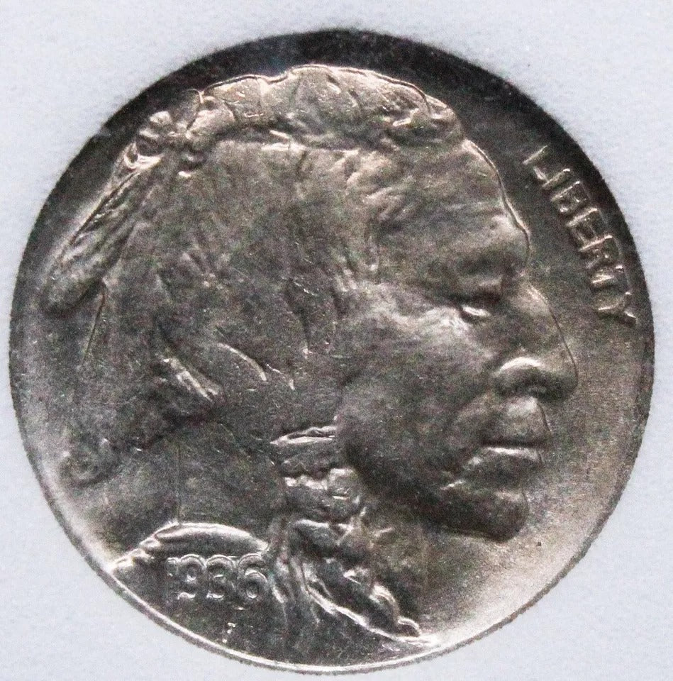 5 cents 1936. Buffalo Nickel. United States. UNC