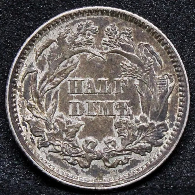 1/2 Dime 1861, United States Silver coin. EF