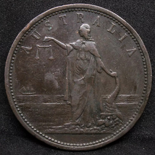 1 Penny Australia, Iredale & Co Sydney Ironmongers, New South Wales ND.1851 VF