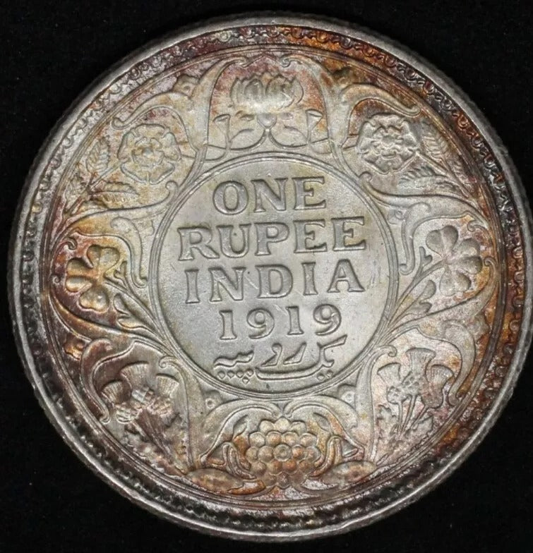 1919 rupee George V India-British Rupee KM 524 BUNC