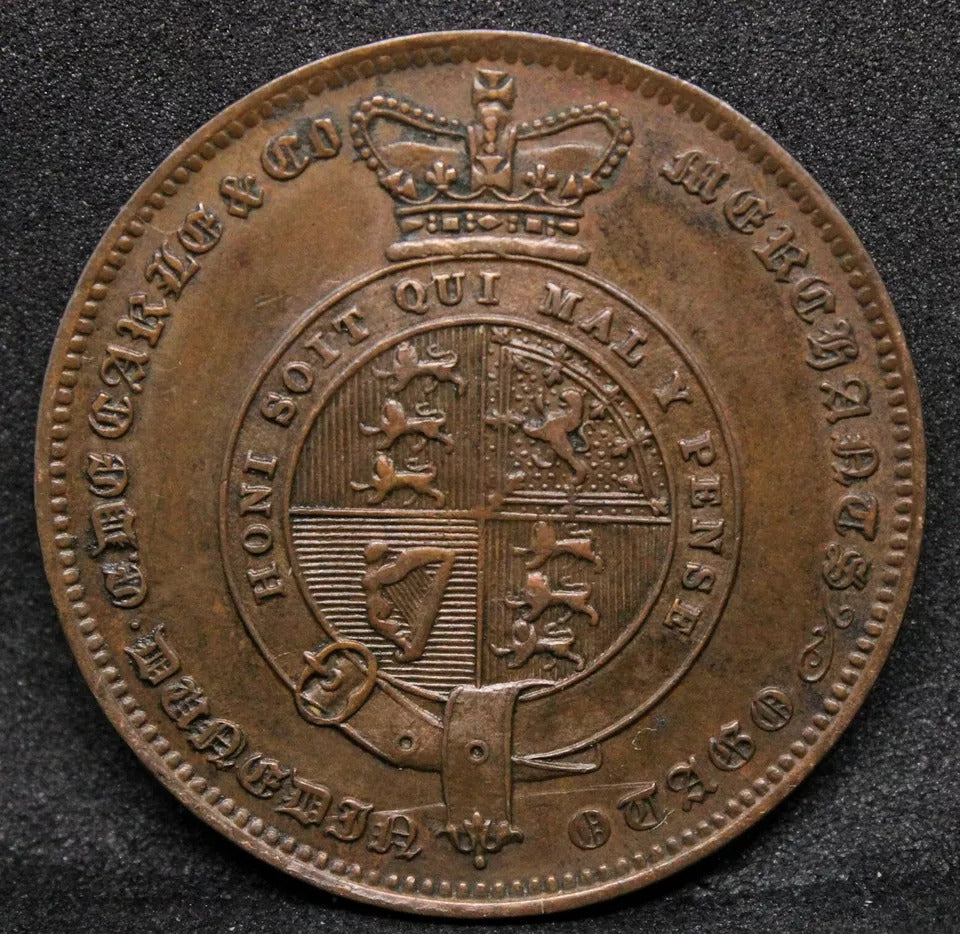1 Penny Token 1862, New Zealand "Dunedin" KM.Tn17 aUNC