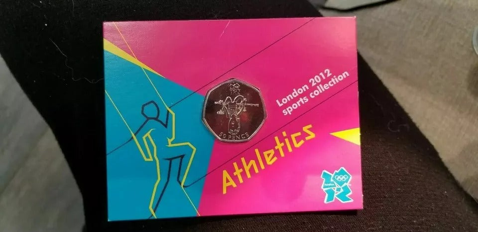 2011 50p Olympic athletics Card Collectable Rare Sport