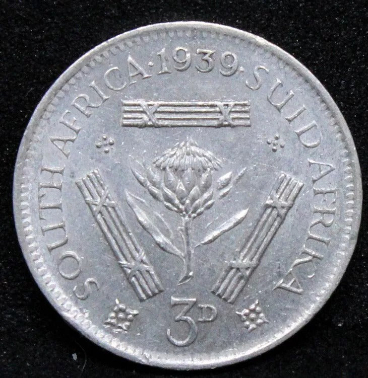 3 pence 1939 south africa George VI. KM-26. UNC #2