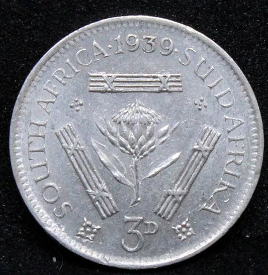 3 pence 1939 south africa George VI. KM-26. UNC #2