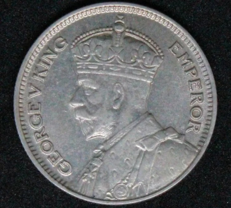 1934 Sixpence New Zealand George V UNC KM 2