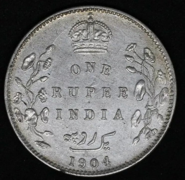 1904 rupee Edward VII India-British Rupee KM 508 EF