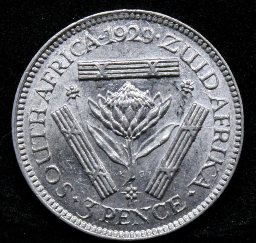 1929 3 Pence South Africa, George V. KM-15.1 UNC