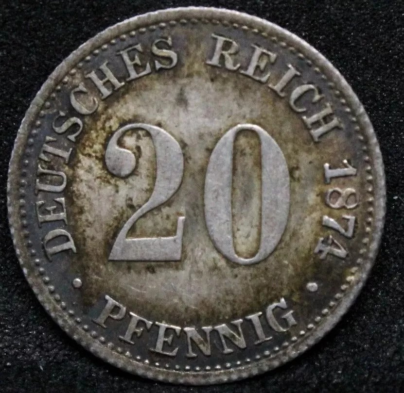 20 Pfennig 1874-B Hannover Mint. Germany Empire Wilhelm I KM-5 UNC