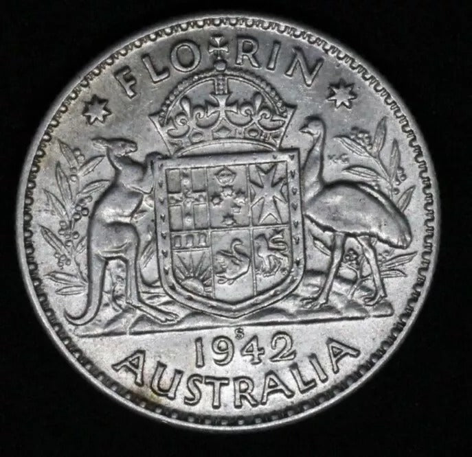 1942-S Australia Florin, George Vi