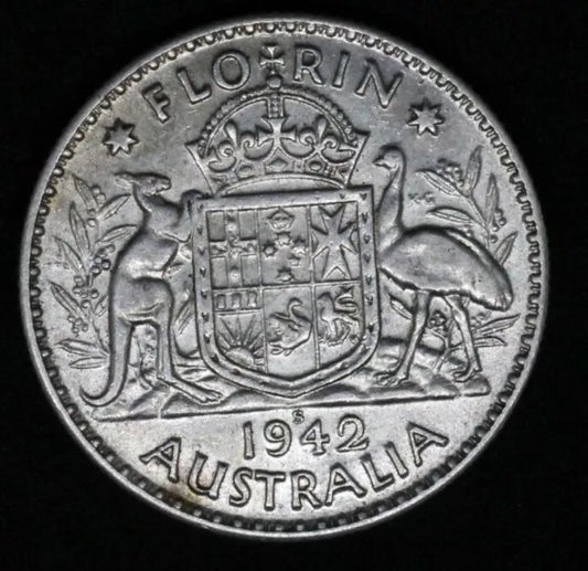 1942-S Australia Florin, George Vi