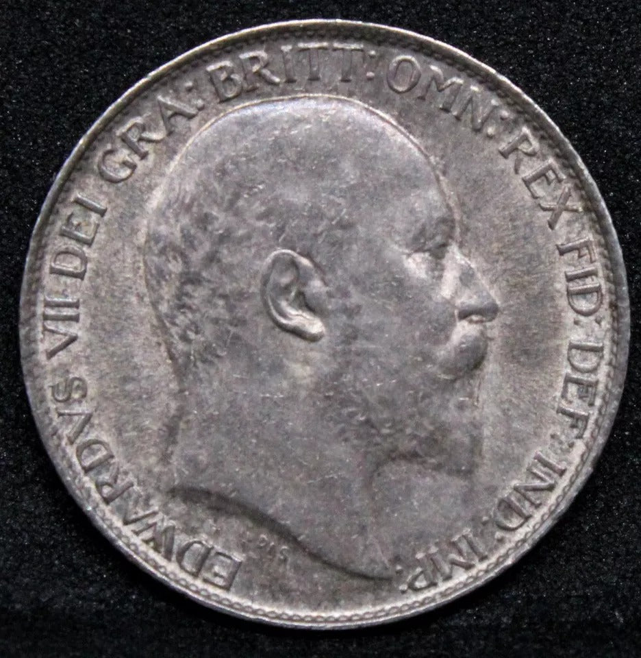 1910 6 Pence , United Kingdom Edward VII Silver coin. S.3983. UNC