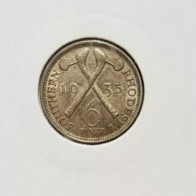 1935 Soutern Rhodesia 6 Pence George V UNC