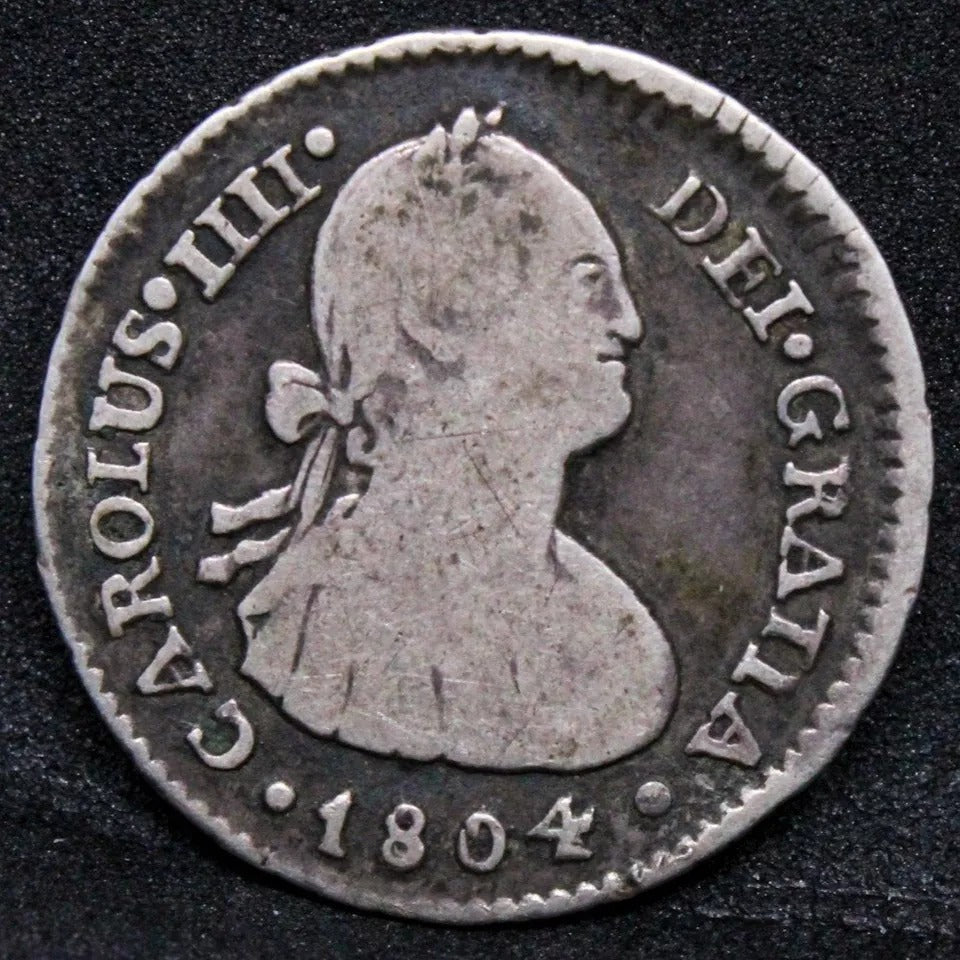 1 Real 1804 So. Chile Santiago mint. Charles IIII. KM-58 SOLD..