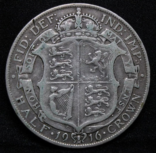 1/2 crown 1916. George V. S.4011