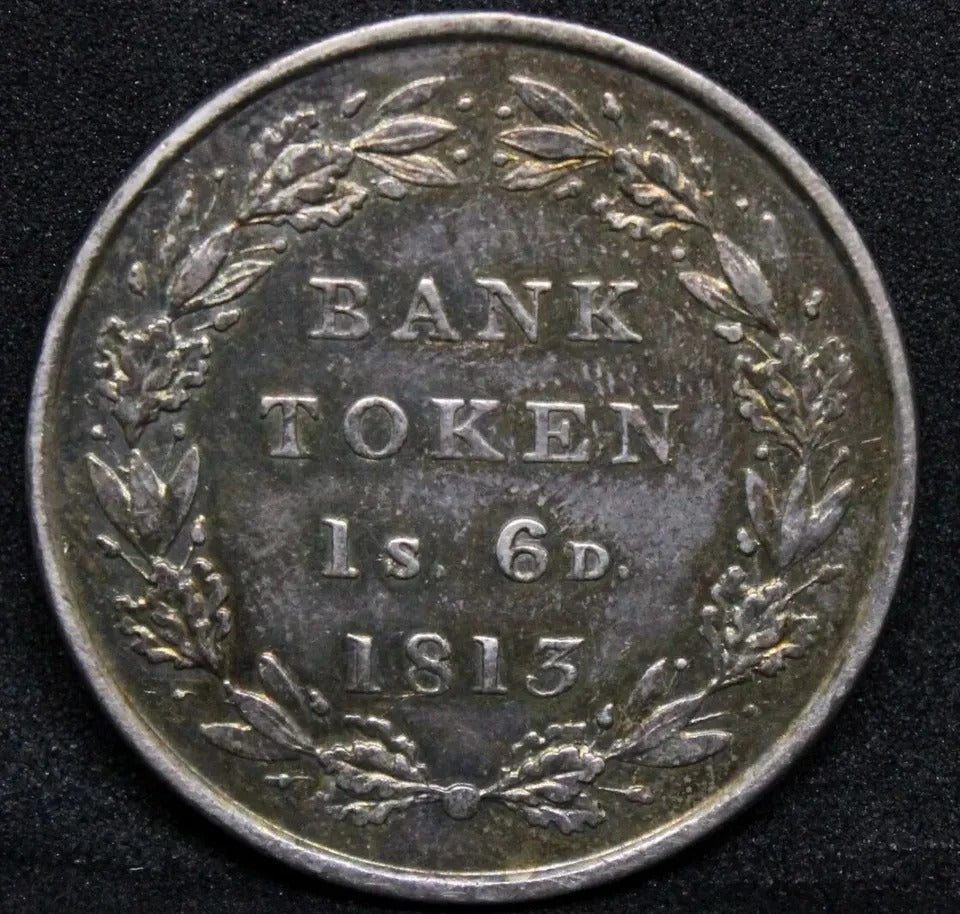 1 Shilling 6 Pence 1813 - George III Bank of England Silver Token. S.3772 aUNC