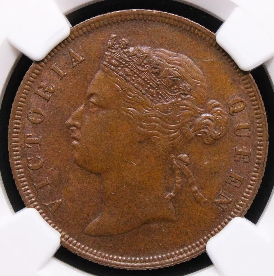 1 cent 1888 Strait.s settlements, Queen Victoria. KM-16 NG.C MS63 SOLD..