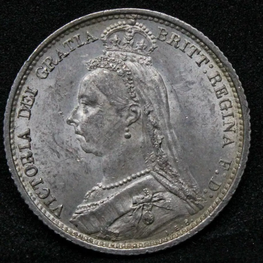 1887 withdrawn 6 pence six pence Victoria UNC