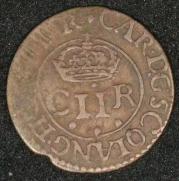 Twopence or turner =2d Scottish Copper Charles I Spink 5598 Scotland C.1632 to 3 #2