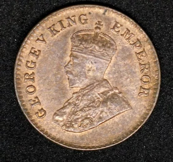 1928-B 1/12 Anna, King George V, British-India. UNC KM-509 #2
