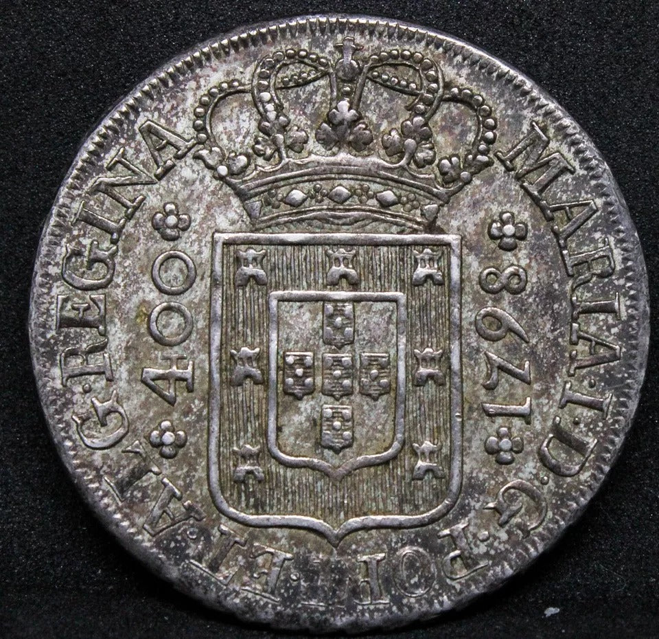 400 reis 1798. Por-tugal- Maria I. KM-288. aUNC SOLD..