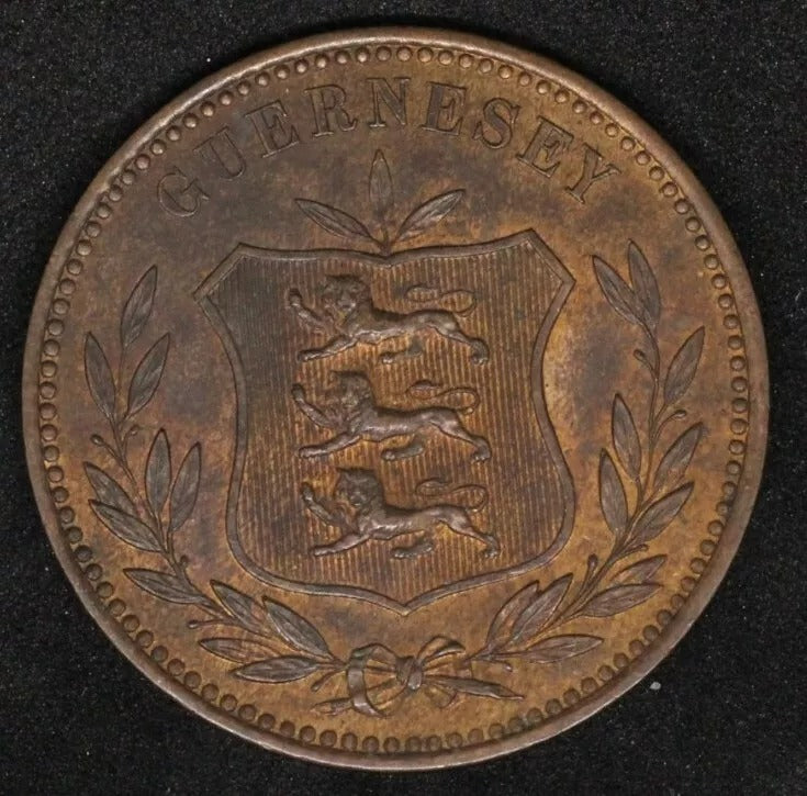 Guernsey 8 Doubles KM# 7 1885H UNC