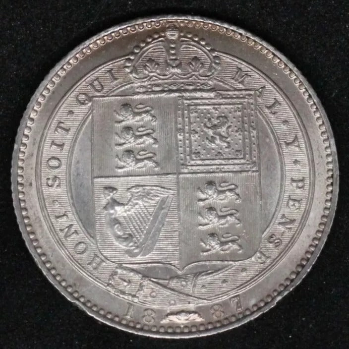 1887 Shilling, Queen Victoria UNC
