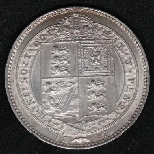 1887 Shilling, Queen Victoria UNC