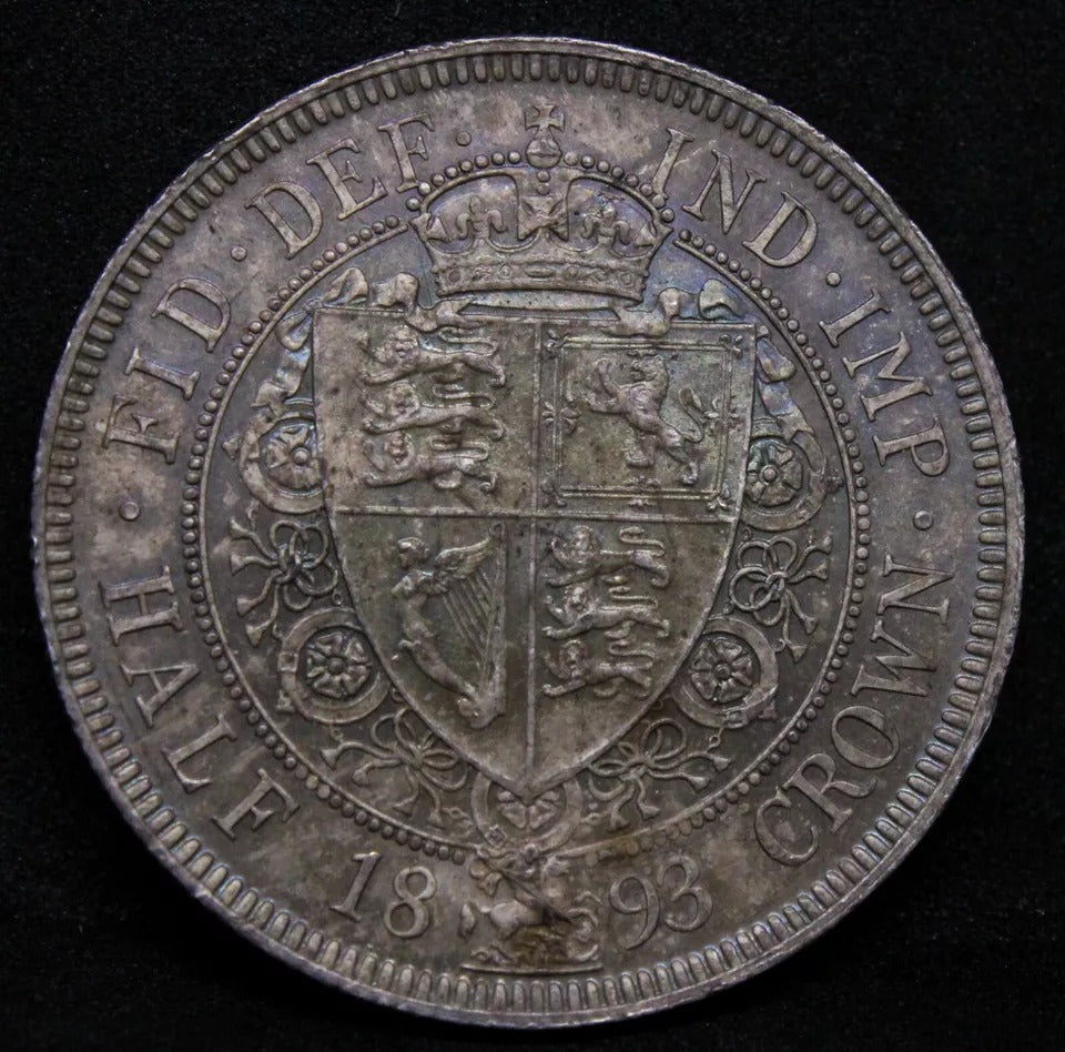 1/2 crown 1893, Victoria Veiled Portrait. S.3937. UNC