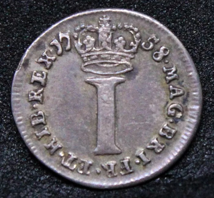 1 Penny (maundy) 1759. George II. S.3715. aUNC