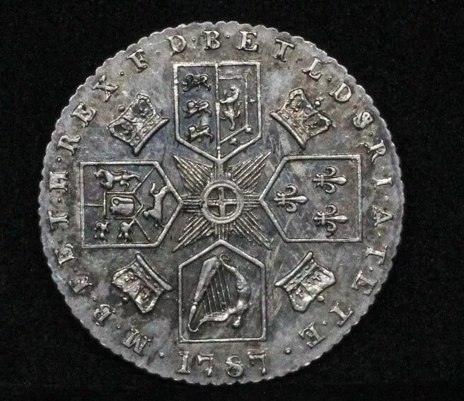 1787 6 pence six pence George III gEF