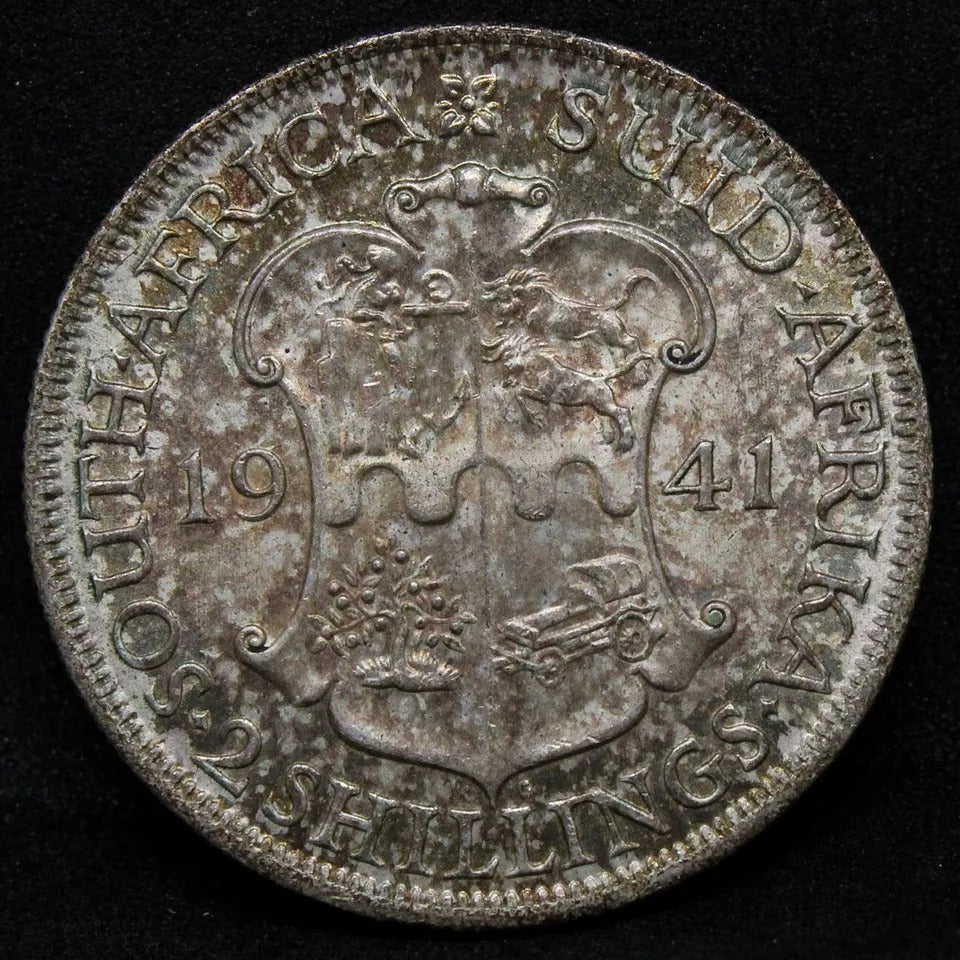 2 Shillings 1941, South Africa George VI. KM-29. UNC