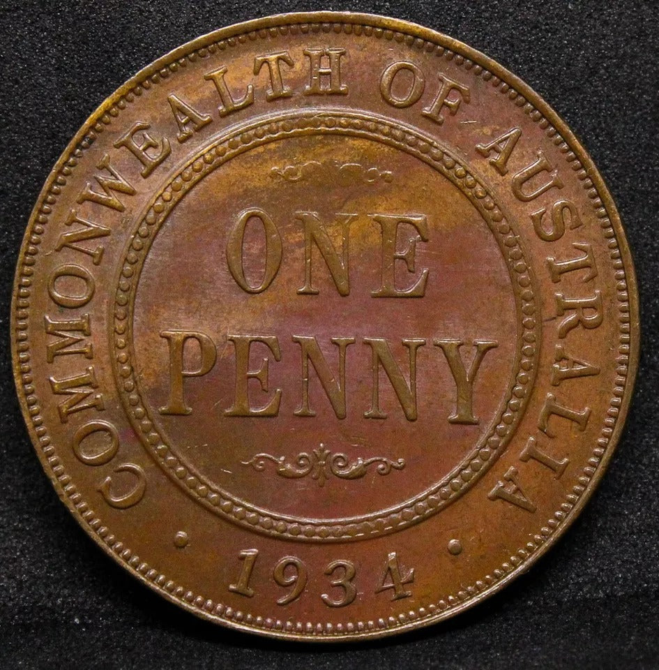 1 Penny 1934, Australia George V. KM-23. UNC