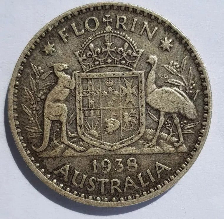 1938 Florin Australia, George VI. VF