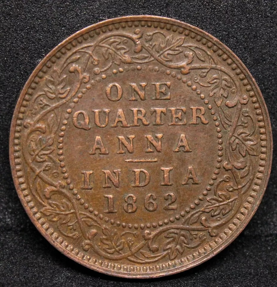 1/4 Anna 1862, British India, Queen Victoria. KM-467.