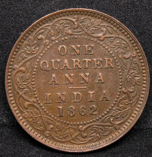 1/4 Anna 1862, British India, Queen Victoria. KM-467.
