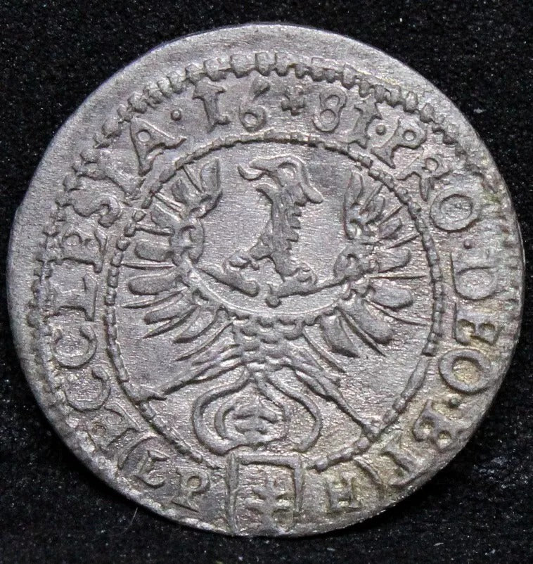 1 Kreuzer 1681. Frederick of Hesse-Darmstadt. Bishopric of Breslau KM-162 UNC