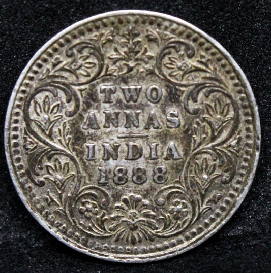 1888 Victoria India-British 2 Annas KM 488 EF