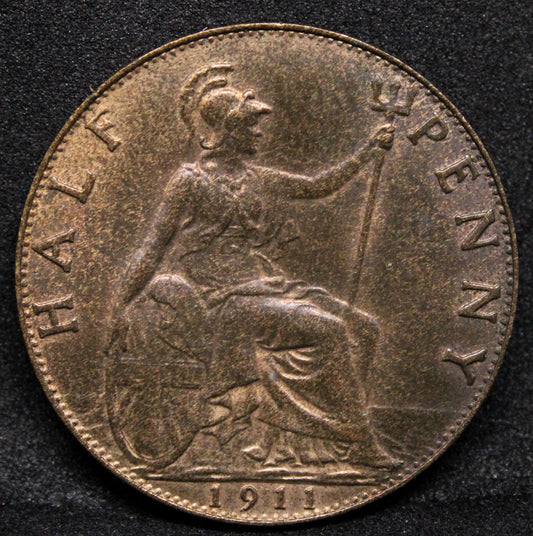 1911 1/2 penny , George V. S.4056 UNC