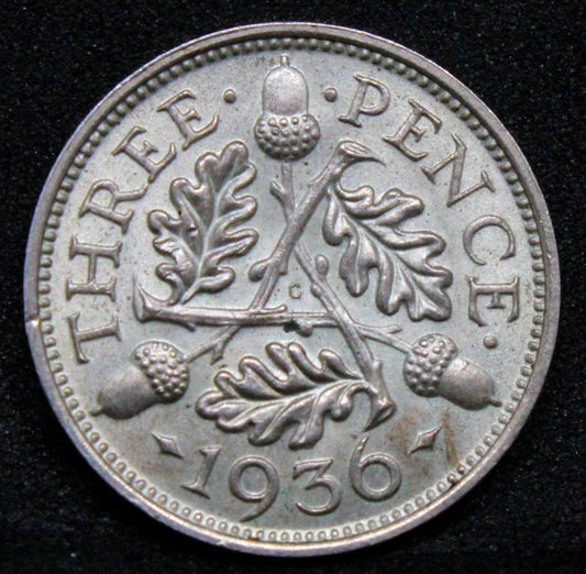 1936 3 pence, George V. S.4042 aUNC