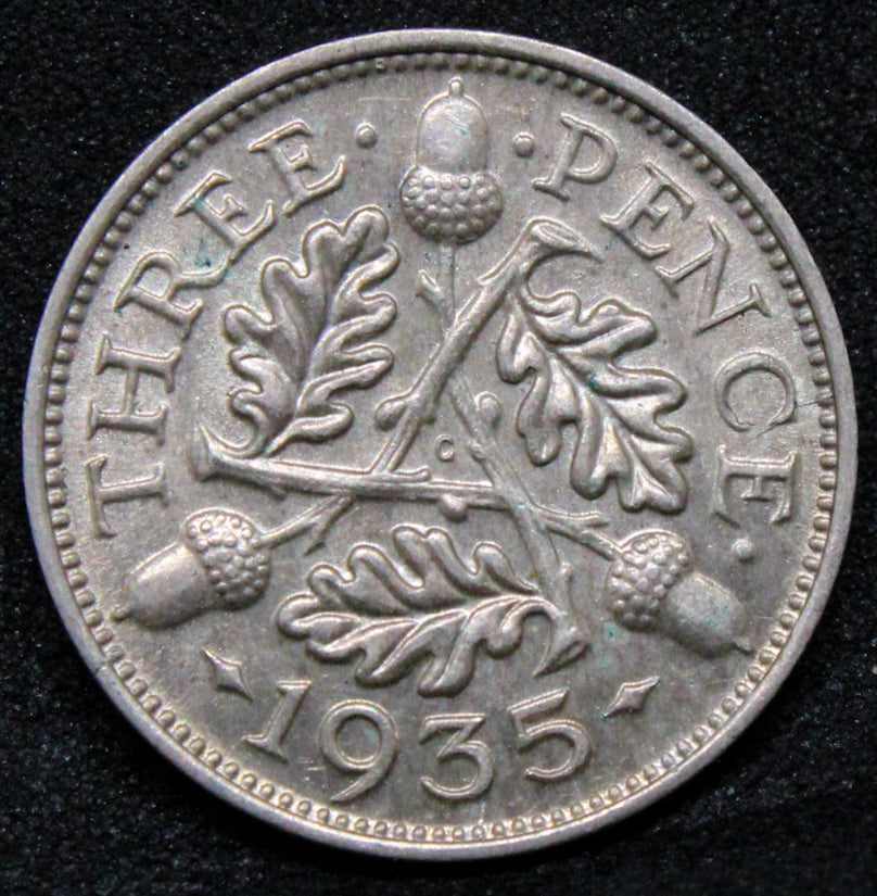 1935 3 pence, George V. S.4042 aUNC