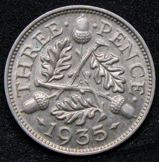 1935 3 pence, George V. S.4042 aUNC
