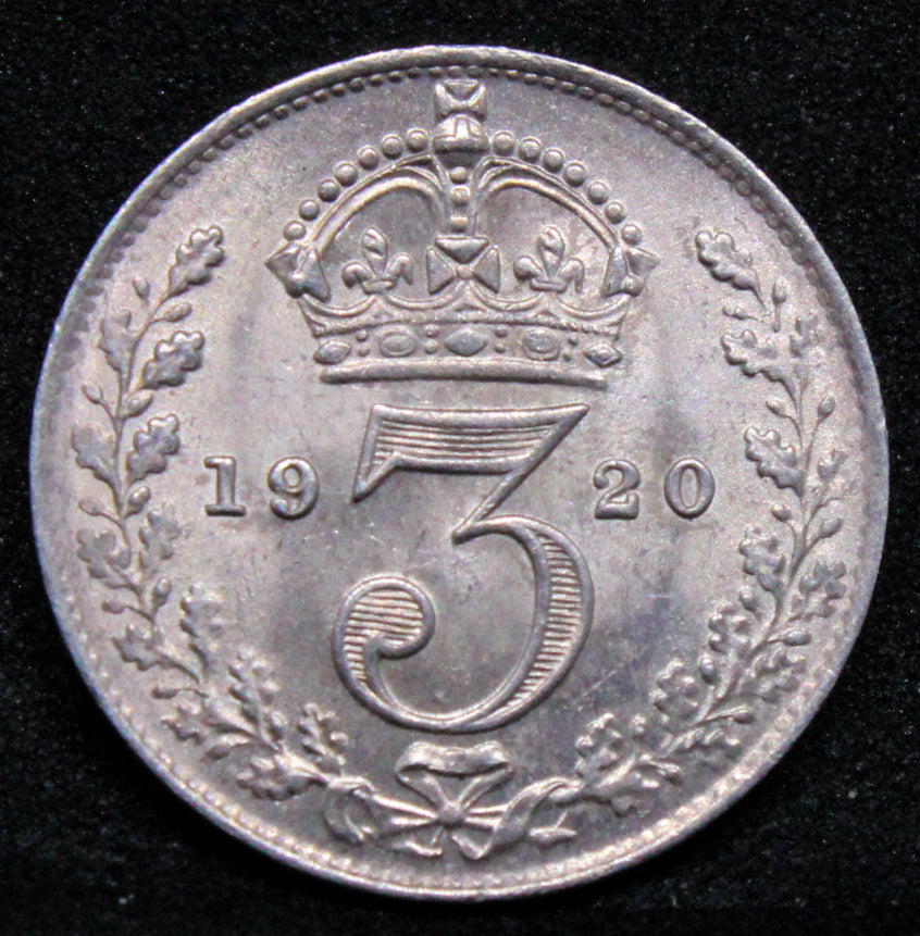 1920 3 pence, George V. S.4029 UNC