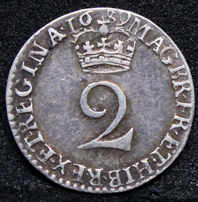 1689 maundy 2 pence. William and Mary. S.3443 EF