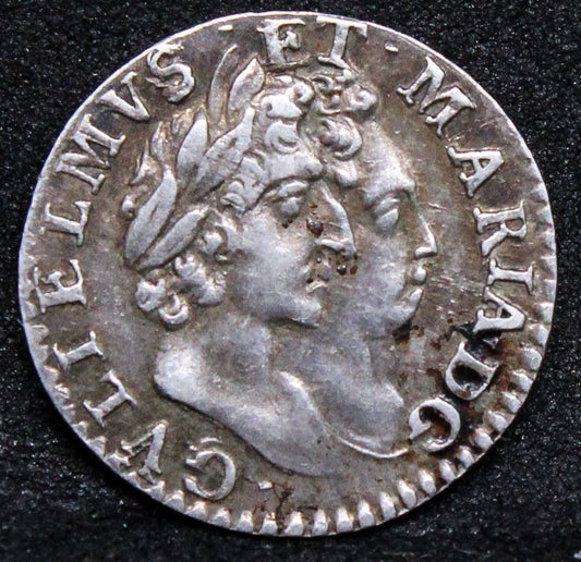 1689 maundy 2 pence. William and Mary. S.3443 EF