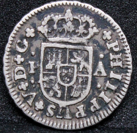 1731 1/2 REAL, Spain, FELIPE V SEVILLA mint PA